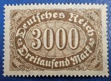 Stamp Germany Deutsches Reich 3000 Mark 1922 Mi. Nr. 254 b [🇩🇪35740]