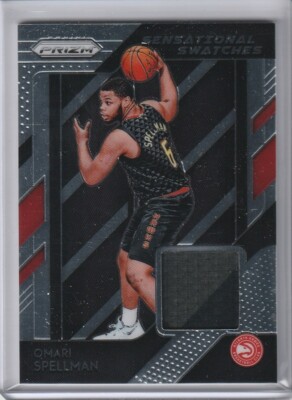 OMARI SPELLMAN 2018-19 Panini Prizm Sensational Swatches PATCH HAWKS