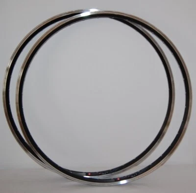 2 geöste Hohlkammerfelgen schwarz 28 Zoll MACH1 36 Loch (622x19C) Franz. Ventil