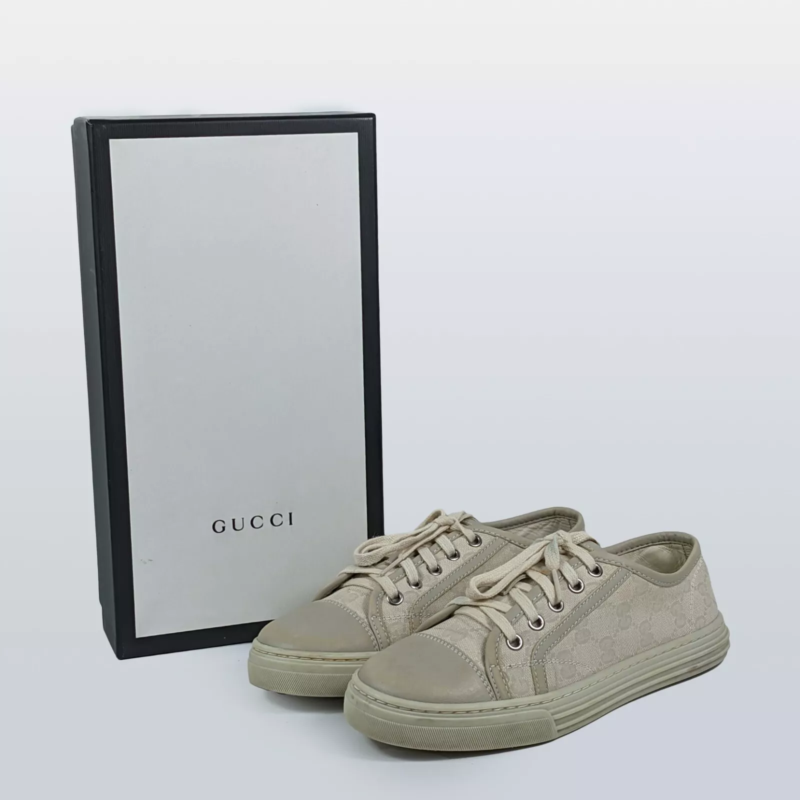 Baskets femme GUCCI en toile beige guccissima Taille,5/US 6 (9,3 pouces)