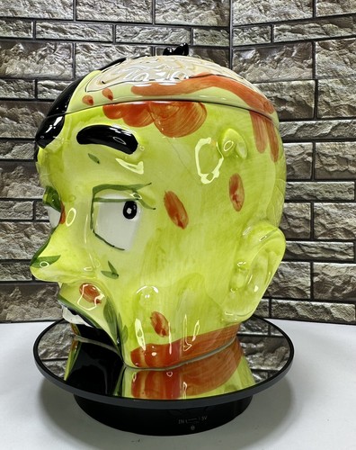 Barattolo di biscotti in ceramica halloween horror non morti mostro testa zombie CandyBowl cervello! - Foto 8 di 24