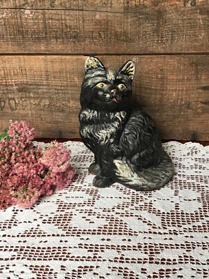 Hubley Style Persian Cat Bank Flat Screw Original Money Plug FEB  1875 PA