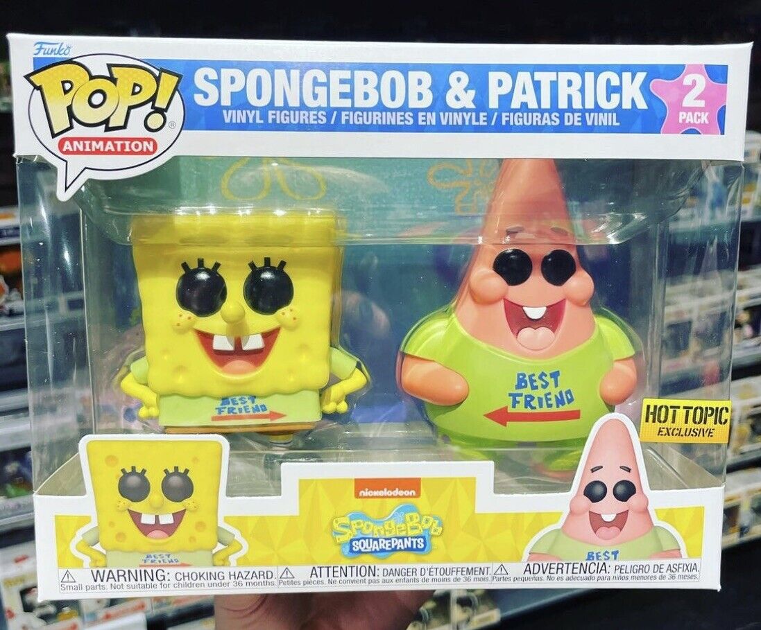 Funko Pop! Bob Esponja SpongeBob Squarepants & Patrick 2 Pack - Moça do Pop  - Funko Pop é aqui!