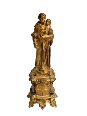 Figur von '' San Antonino di Padova '' im goldenen Lineal
