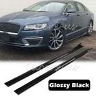 For Lincoln MKZ 2007-20 Gloss Black Side Skirt Spoiler Splitter Extension Rocker