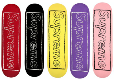 Supreme KAWS Chalk Logo Skateboard Deck Set 5 colors *HYPE* DEKO*