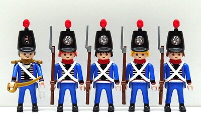 5 x HESSEN GARDE SOLDAT Playmobil Infantrie Preussen vs. Napoleon Top Custom RAR