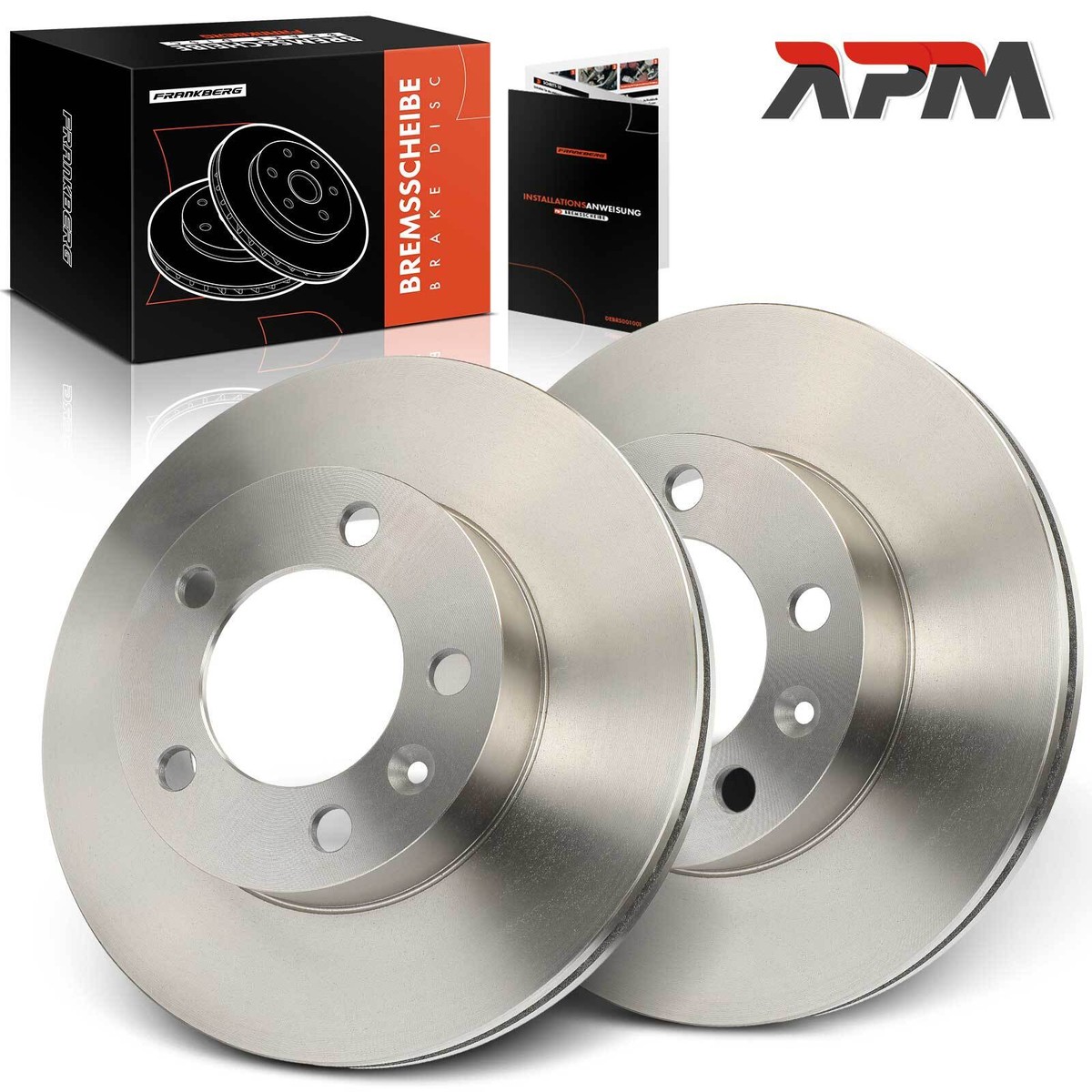 Frankberg Bremsscheibensatz (2 Stück, Belüftet, 302 Mm) Für Renault Master III, Opel Movano B, Nissan NV400 – Vorderachse, Lochanzahl 5, Lochkreis 130 Mm