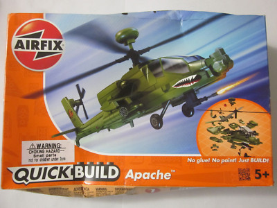 AIRFIX APACHE HELICOPTER QUICK BUILD SNAP TOGETHER PLASTIC MODEL KIT J6004
