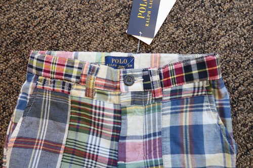 New Polo Ralph Lauren Boys Patchwork Shorts - Size 5 - Multicolored - Picture 2 of 5