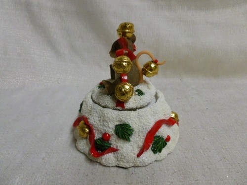Charming Tails Snow Angels Jingle Music Box 93/481 Christmas Mouse New In Box - Picture 2 of 6