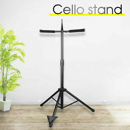 Foldable Tripod Cello Stand Violoncello Display with Bow Hook Holder Design US - Picture 7 of 7