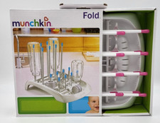 Munchkin Fold Baby Bottle Drying Rack Pink Tips 11"x8.5" - New