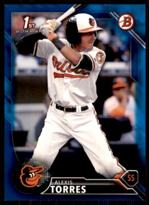 2016 Bowman Blue Paper Alexis Torres 077/150 Baltimore Orioles