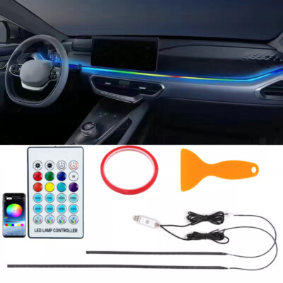 Car Interior Music Lamp Strip Symphony RGB LED Light Ambient Light APP Remote