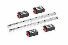 Lot CNC Parts 2xHSR Linear Guideway Rail 4xCA Square Type Carriage Bearing Block