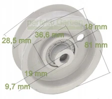 Pulley tensioner pulley flat.384x2.75x.875 for MTD Sunline Lawnflite / 7563054A