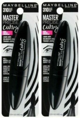 2-Pack Maybelline Master Precise Curvy Liquid Eye Liner Eyeliner #310 Black