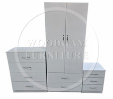 HANDMADE BUDGET 3 PIECE BEDROM SET IN WHITE (NOT FLATPACKED)