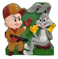 Vintage Warner Bros 1977 Elmer Fudd Bugs Bunny Talking Alarm