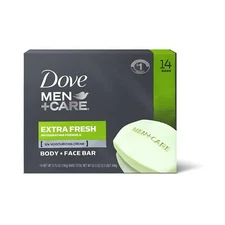 Dove Men Care Soap Bars 14Ct x 3.75 oz. Extra Fresh Moisturizer Skin Hydration