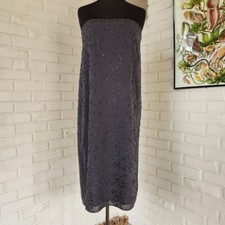 Calvin Klein Midi Dress Beaded Corset Tube Style NEW Originally $428 Grey US10