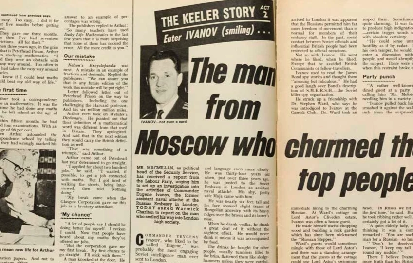 CHRISTINE KEELER Yevgeny Ivanov STEPHEN WARD Today magazine 1963 May LIZ TAYLOR - Image 3 of 4