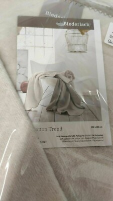Biederlack Soft Cotton Trend Kuscheldecke 150 x 200 cm - Hellbraun