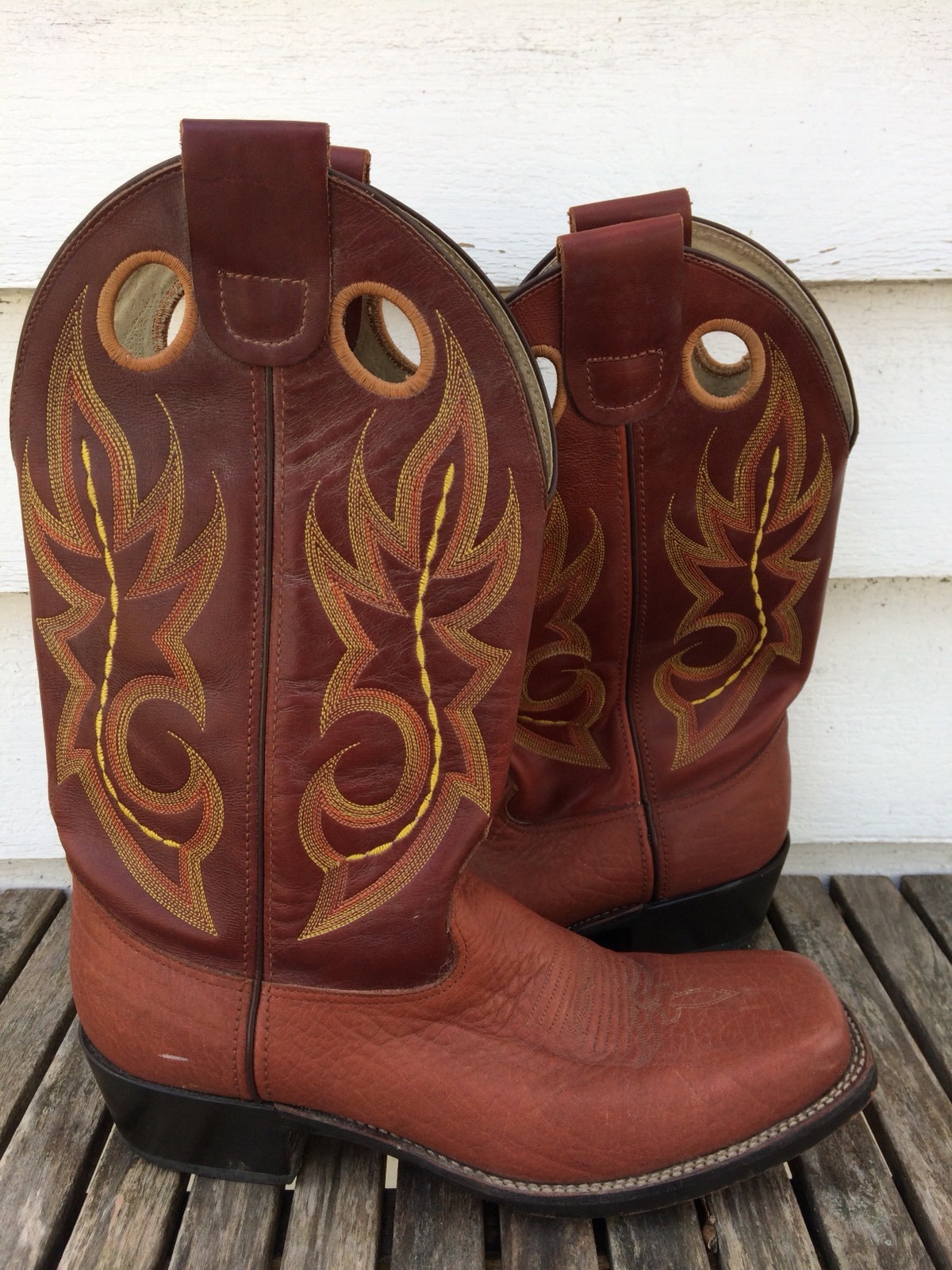 DURANGO Men's Leather Cowboy Western Boots Size 10.5 D DURANGO Men's Leather Cowboy Western Boots Size 10.5 D