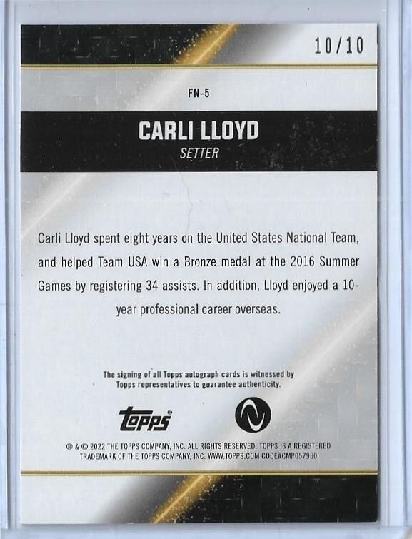 アメリカ代表 カーリーロイド 証明書直筆サイン入りフォト Carli Lloyd アメリカ代表 カーリーロイド 証明書直筆サイン入りフォト Carli