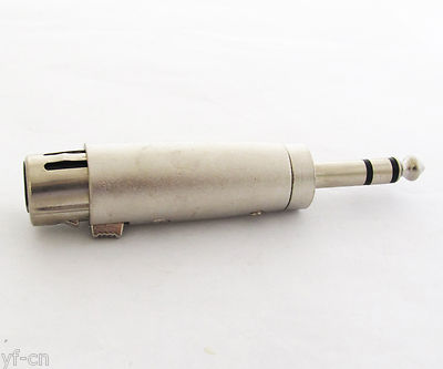 10pcs XLR 3 Pin Female Jack to 1/4'' 6.35mm Stereo Male Audio Adapter Connector