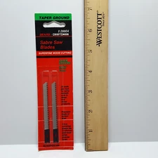 Vintage SWISS Made Craftsman Two Pack Taper Ground 20TPI Sabre Saw Blades 928804