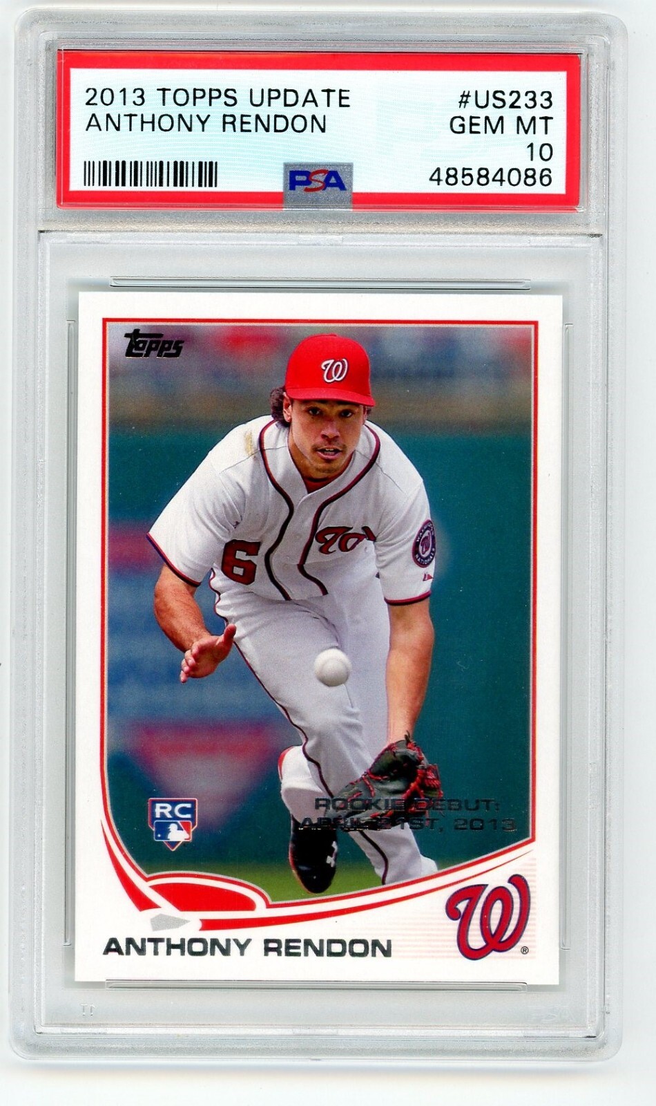 Anthony Rendon #US233 (RC) - 2013 Topps Update Rookie Card PSA 10 Gem Mint