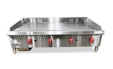 48” Griddle Manual Flat Grill Manual  Control Gas 4’ heavy Duty Plancha