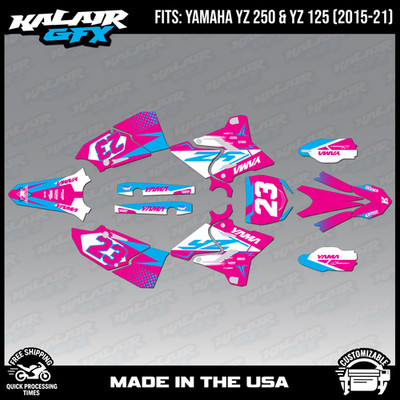 Graphics Kit for Yamaha YZ125 and YZ250 (2015-2021) Evader - Magenta