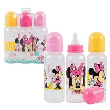 DISNEY baby OH Minnie Mouse 9oz Baby Bottle 3 Pack Pink  Yellow NEW 