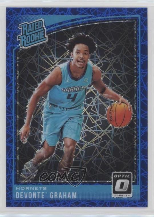 2018 Donruss Optic Rated Blue Velocity Prizm Devonte' Graham #189 Rookie RC 12g7