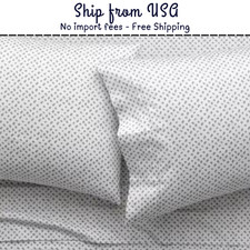 Sleep Number Essential Fit Cotton sheet set   Light Gray Brushstroke