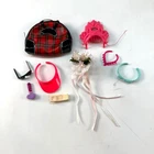 Barbie Doll Accessories Lot Vintage Modern Plaid Bag Phone Tiara Sunglasses