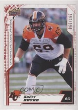 2020 Upper Deck CFL Red 66/165 Brett Boyko #127 ex5