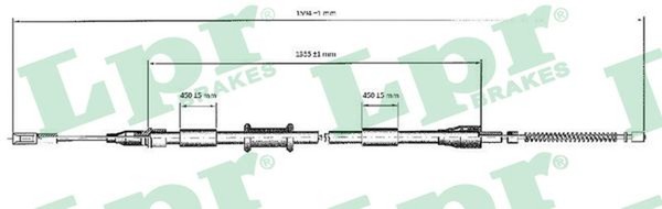Bremsseil Seilzug Feststellbremse LPR C0038B FüR 80 8C5 Audi B4 8C2 Avant TDI-image
