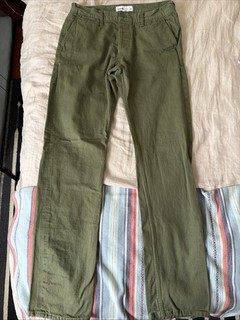 3Sixteen CH 55x Olive Green Selvedge Chino Slim Straight Pants Size 34 MiUSA