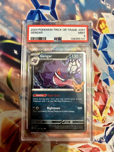Pokemon TCG - Gengar 057/091 Holo Trick or Trade BOOster Bundle PSA 9