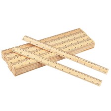 144 Packs Wooden Rulers, 12 Inch Double Sided Wood School Ruler for Home, Stu...