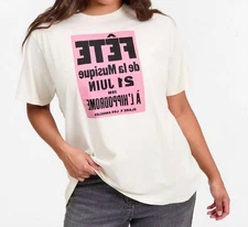 Clare V. Fete De La Musique Tee Cream Multi