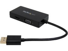 StarTech.com DP2VGDVHD DisplayPort to VGA / DVI / HDMI Adapter 3-in-1 DP