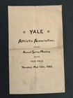 1892 antique YALE ATHLETIC ASSOCIATION new haven ct TRACK PROGRAM YALE FIELD — photo 1