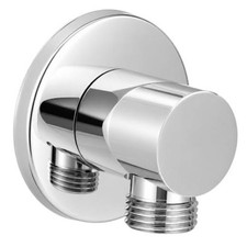 Polished Shower Arm Wall Elbow - Heavy Duty Brass Wall Supply Elbow Chrome