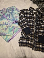 Maurcies Girls Childrens Place Jackets M 10 12 Euc Plaid Fleece