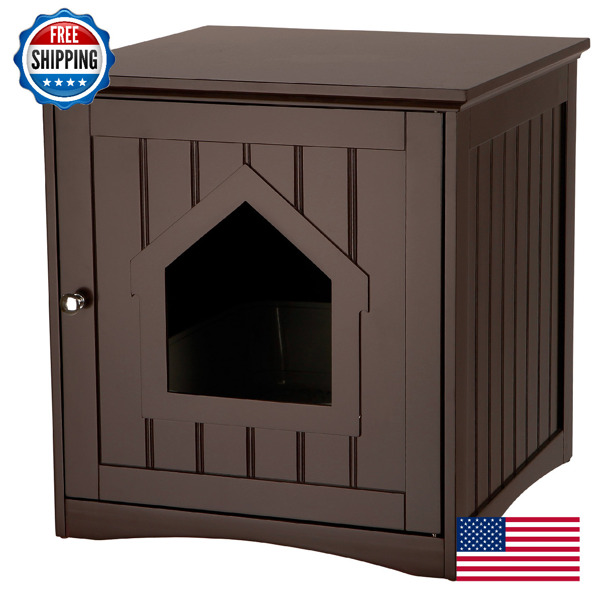 Enclosure Indoor Cat Furniture Cover Bed Brown